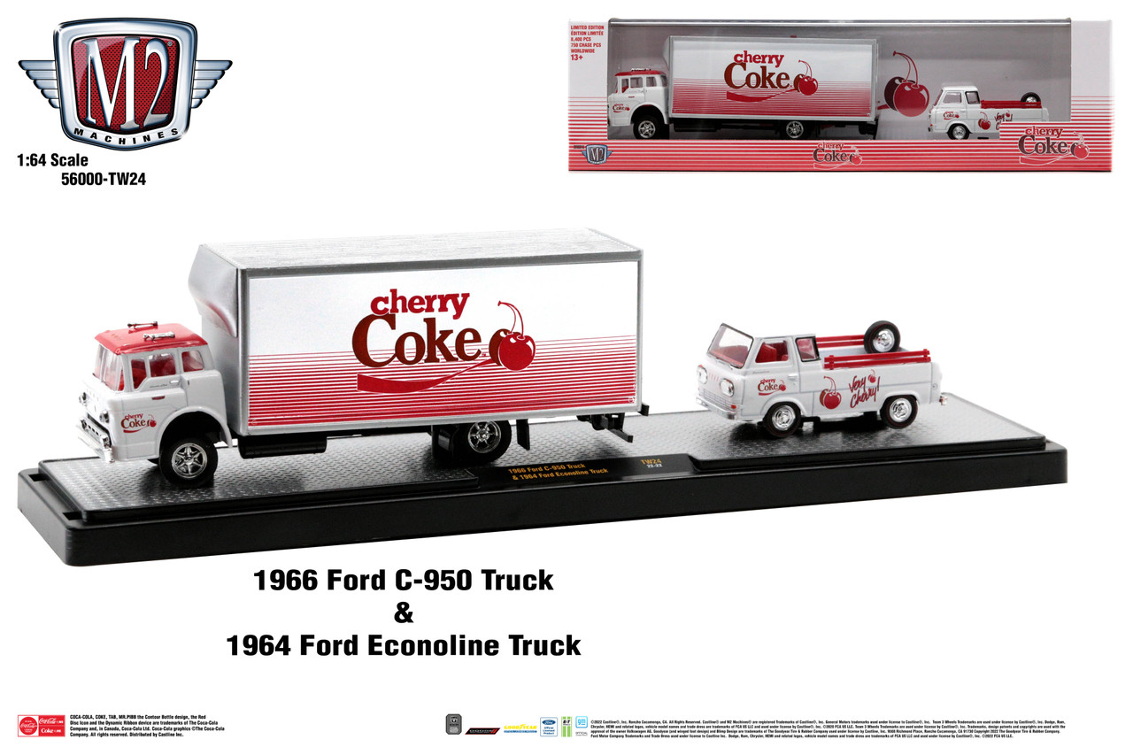 M2 Machines Auto Hauler TW24 1966 Ford C-950 Truck & 1964